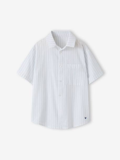 Chemise manches courtes rayé rayé bleu 3 - vertbaudet enfant 