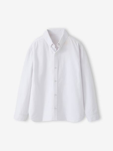 Chemise garçon manches longues blanc 1 - vertbaudet enfant 