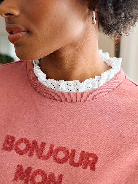 Sweat de grossesse et d'allaitement vieux rose 4 - vertbaudet enfant 