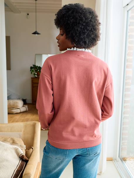 Sweat de grossesse et d'allaitement vieux rose 2 - vertbaudet enfant 