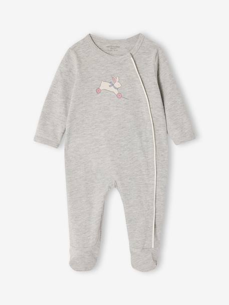 Lot de 2 pyjamas dors-bien bébé naissance gris chiné 2 - vertbaudet enfant 