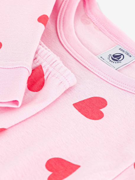 Pyjama enfant cœurs Petit Bateau rose 4 - vertbaudet enfant 