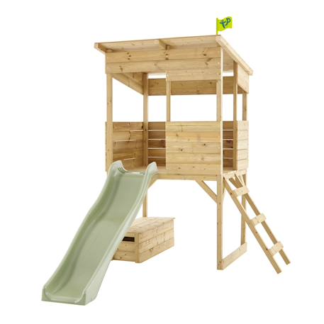 Cabane sur pilotis avec toboggan cimes bois fsc® Marron - vert kaki 1 - vertbaudet enfant 