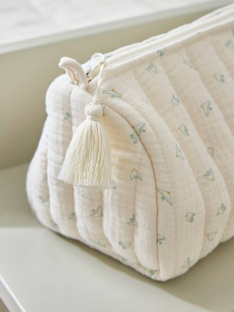Trousse de toilette en gaze de coton Imprimé hirondelles 2 - vertbaudet enfant 