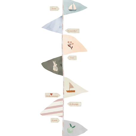 Sticker toise fanions Multicolore 1 - vertbaudet enfant 