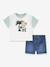 Ensemble short et T-shirt Levi's écru 1 - vertbaudet enfant 