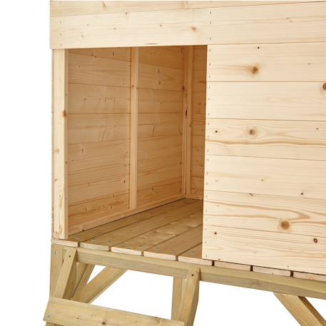 Maisonnette sur pilotis avec toboggan sunnyside bois fsc® Marron - vert 4 - vertbaudet enfant 