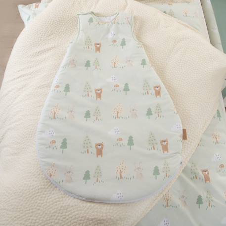 Gigoteuse sans manches en coton woodland buddies Vert pastel 2 - vertbaudet enfant 