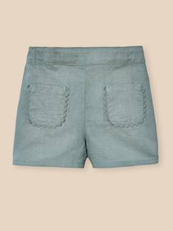 -Short en lin et coton bébé