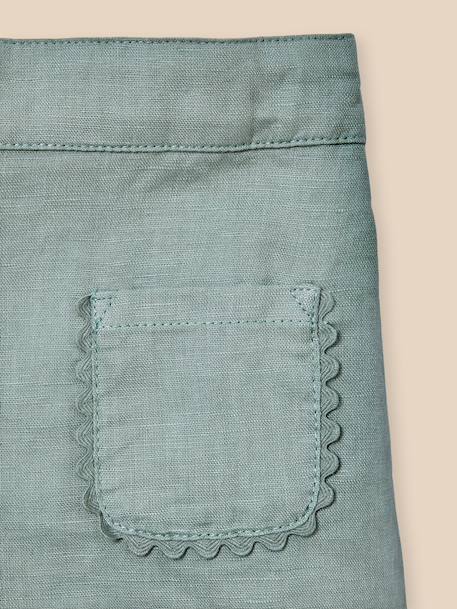 Short en lin et coton bébé Celadon 2 - vertbaudet enfant 