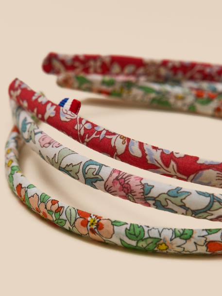 Lot de 3 fins serre-têtes fille en tissu liberty Liberty astell reece 2 - vertbaudet enfant 
