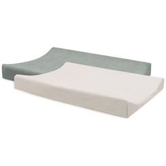 Lot de 2 housses de matelas à langer  - vertbaudet enfant