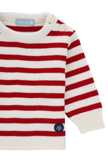 Pull marin rayé  fouesnant bébé Nature/braise+Nature/navire+Nature/reflet+Navire/nature 3 - vertbaudet enfant 
