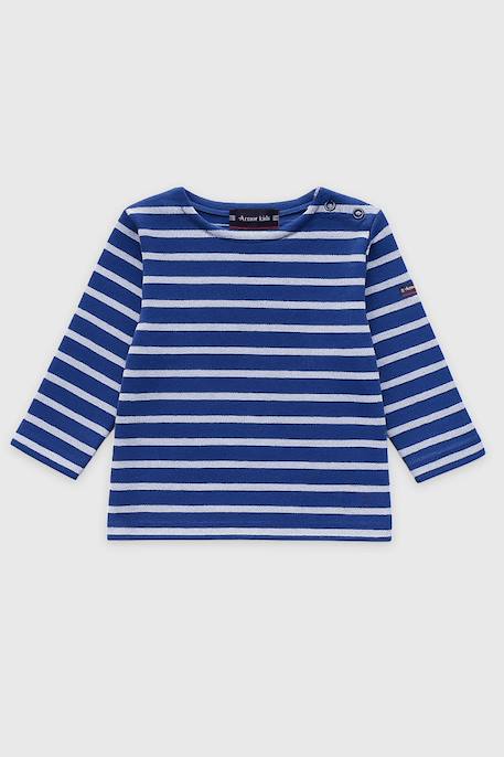 Marinière en coton épais bébé Azalea/admiral+Blanc/pêche+Flamingo plume/scooter+Polo/eventide 7 - vertbaudet enfant 