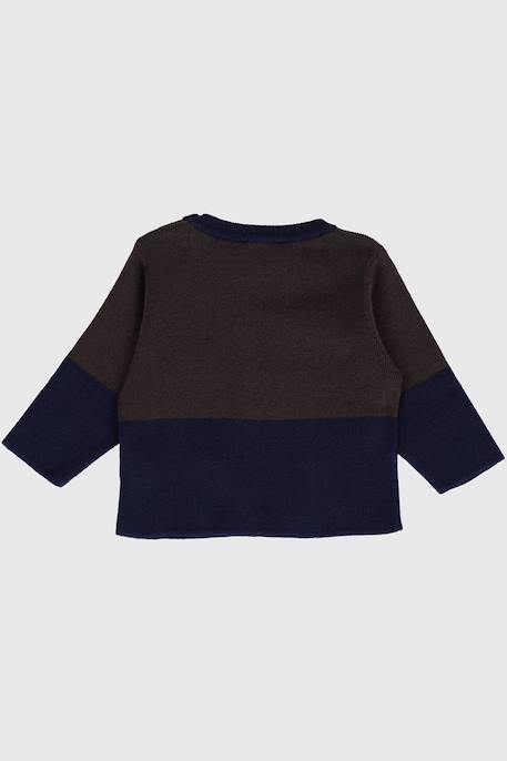Pull marin en coton et laine bébé Nine iron / marine deep 2 - vertbaudet enfant 