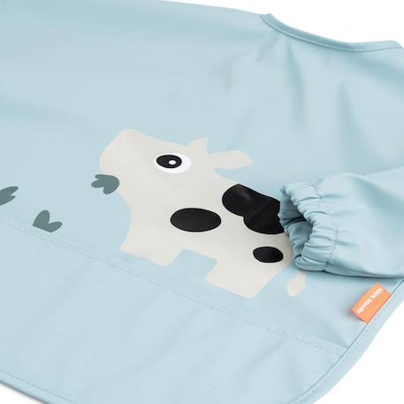 Bavoir à manches avec poche tiny farm bleu Bleu 2 - vertbaudet enfant 
