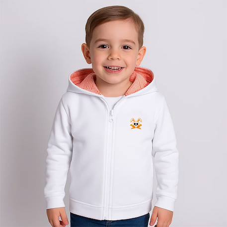 Sweat en coton bio rhoen Blanc 2 - vertbaudet enfant 