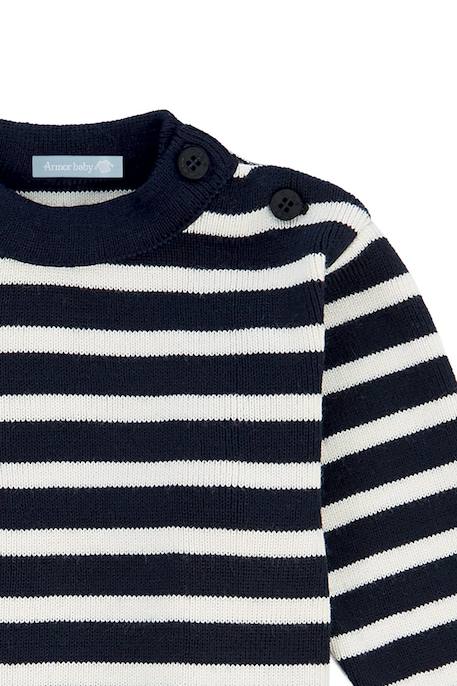 Pull marin rayé  fouesnant bébé Nature/braise+Nature/navire+Nature/reflet+Navire/nature 11 - vertbaudet enfant 