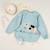 Bavoir à manches avec poche tiny farm bleu Bleu 3 - vertbaudet enfant 