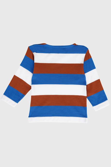 Marinière larges rayures en coton bébé Blanc / sequoia / cobalto+Scotch / coral gold / lupi 2 - vertbaudet enfant 