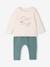 Ensemble bébé tee-shirt et pantalon en molleton bleu canard+rayé / caramel 3 - vertbaudet enfant 