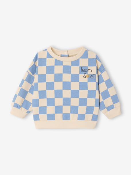 Sweat bébé garçon 'Team Soleil' bleu grisé 2 - vertbaudet enfant 