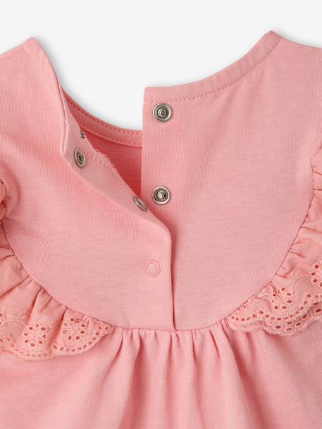 T-shirt broderie anglaise bébé fille écru+rose 7 - vertbaudet enfant 