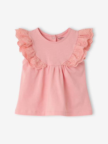 Bébé-T-shirt, sous-pull-T-shirt broderie anglaise bébé fille