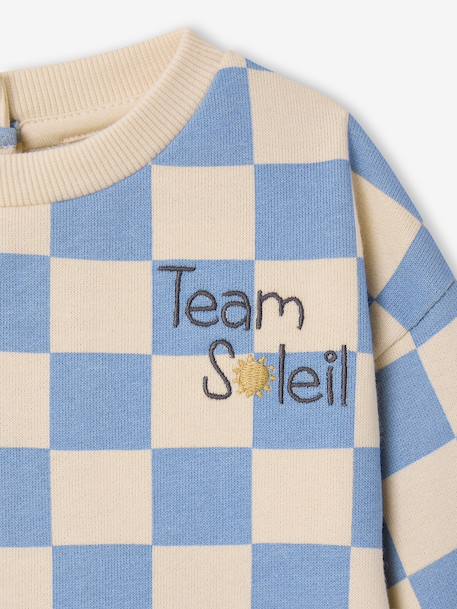 Sweat bébé garçon 'Team Soleil' bleu grisé 4 - vertbaudet enfant 