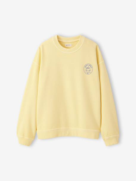 Sweat 'Just Chill' jaune pâle 2 - vertbaudet enfant 