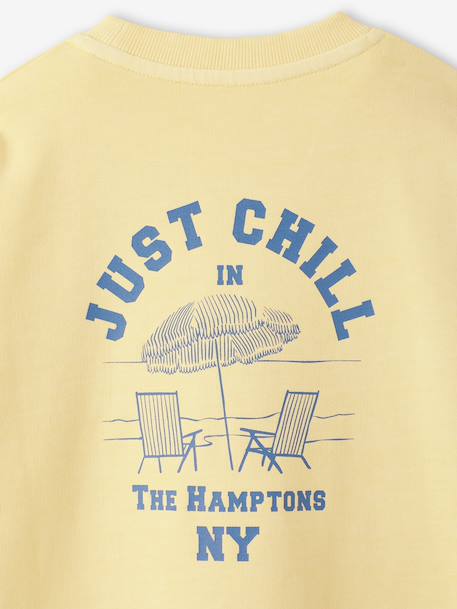 Sweat 'Just Chill' jaune pâle 5 - vertbaudet enfant 