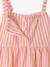 Robe bébé fille bretelles coton bio beige+rayé rose 8 - vertbaudet enfant 