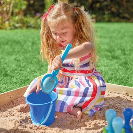 Maisonnette cabane sur pilotis avec toboggan colline bois fsc® Marron - vert kaki 3 - vertbaudet enfant 