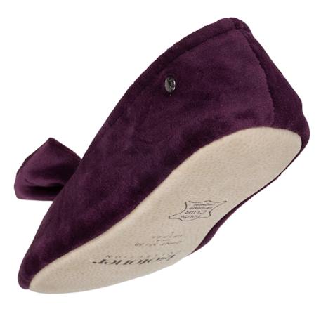 Chaussons ballerines ultra confortables, semelle en cuir, détail grand nœud Aubergine+Bleu canard+Bleu canardfleurs+Girafe+Gris chiné clair+Ivoire+Rayure marinière+Rayuresbleues+Rouge+Sauge+Vert d'eau 5 - vertbaudet enfant 