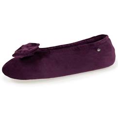 Vêtements de grossesse-Chaussons ballerines ultra confortables, semelle en cuir, détail grand nœud