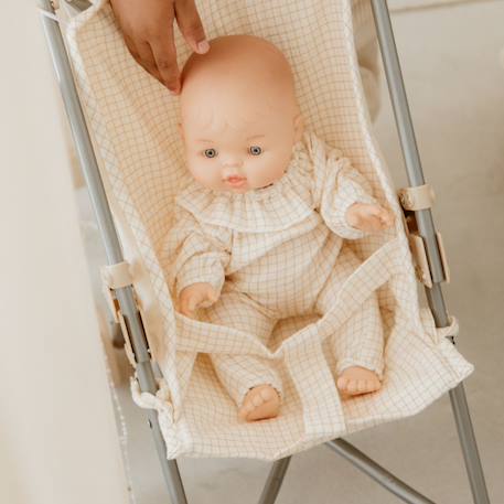 Tenue pour poupée petits carreaux (avec col) Ecru, beige 5 - vertbaudet enfant 