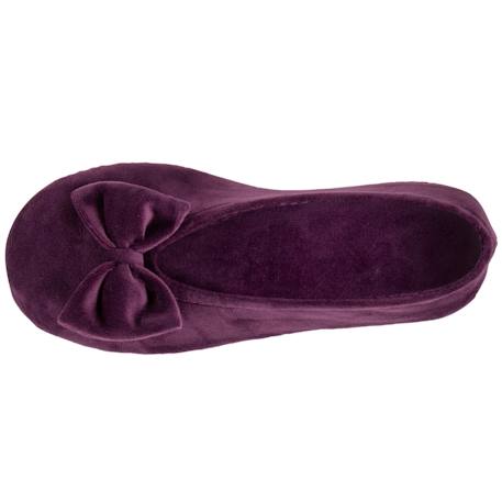 Chaussons ballerines ultra confortables, semelle en cuir, détail grand nœud Aubergine+Bleu canard+Bleu canardfleurs+Girafe+Gris chiné clair+Ivoire+Rayure marinière+Rayuresbleues+Rouge+Sauge+Vert d'eau 2 - vertbaudet enfant 