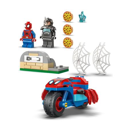 Spidey sur sa moto contre rhino 11206 Multicolore 4 - vertbaudet enfant 