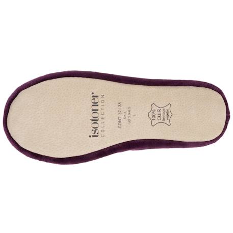 Chaussons ballerines ultra confortables, semelle en cuir, détail grand nœud Aubergine+Bleu canard+Bleu canardfleurs+Girafe+Gris chiné clair+Ivoire+Rayure marinière+Rayuresbleues+Rouge+Sauge+Vert d'eau 4 - vertbaudet enfant 