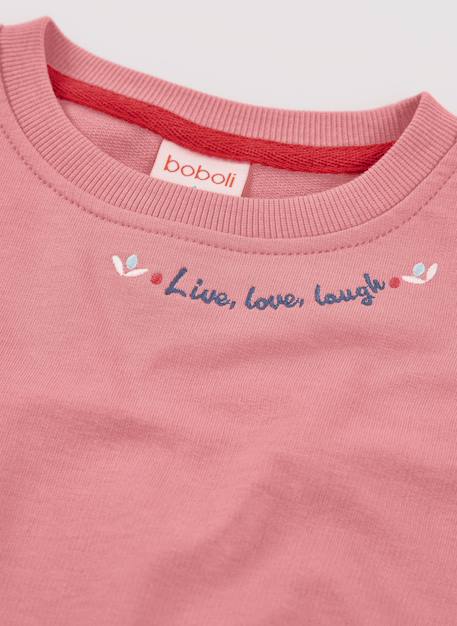 Sweat-shirt fille en coton Orange 3 - vertbaudet enfant 