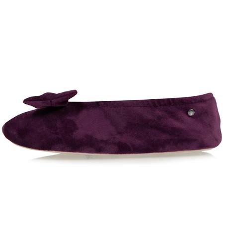 Chaussons ballerines ultra confortables, semelle en cuir, détail grand nœud Aubergine+Bleu canard+Bleu canardfleurs+Girafe+Gris chiné clair+Ivoire+Rayure marinière+Rayuresbleues+Rouge+Sauge+Vert d'eau 3 - vertbaudet enfant 