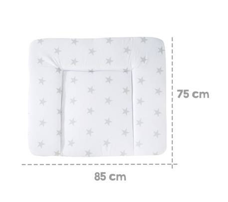 Matelas à langer imprimé Blanc - Étoiles LITTLE STARS+Blanc - Étoiles STERNENZAUBER+Blanc - gris / lapin miffy+Gris / pois+Vert pastel - woodland buddies 2 - vertbaudet enfant 