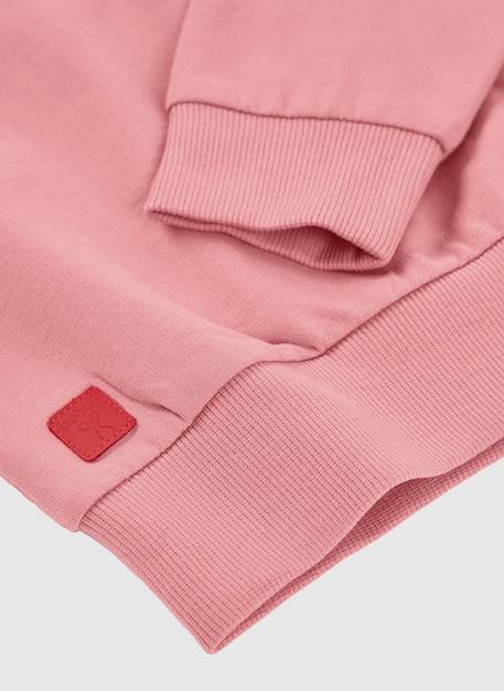 Sweat-shirt fille en coton Orange 4 - vertbaudet enfant 