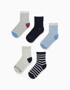Lot de 5 paires de chaussettes à rayures  - vertbaudet enfant