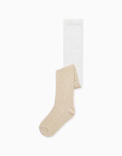 Collants côtelés avec fils de lurex  - vertbaudet enfant