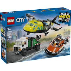 Jouet-Jeux d'imagination-Jeux de construction-Lego 60505 - avion et camion et aéroglisseur city