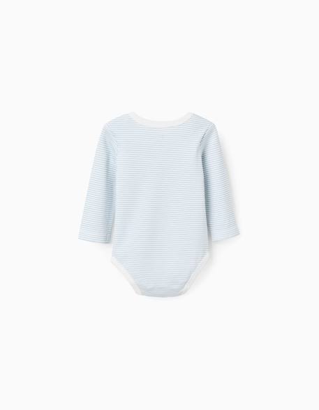 Lot de 4 bodies en coton rayés/imprimés Multicolore 2 - vertbaudet enfant 