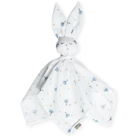 Doudou plat lapin Bleuet imprimé floral 1 - vertbaudet enfant 