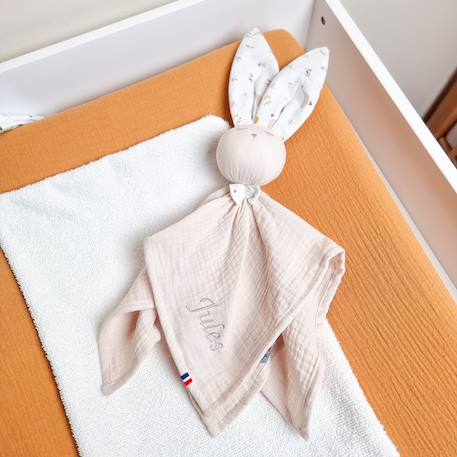 Doudou plat lapin  sidonia Sidonia, beige, écru, blanc 5 - vertbaudet enfant 