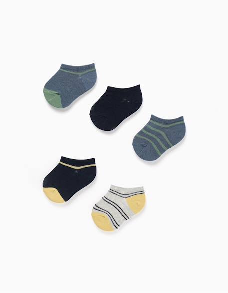 Bébé-Chaussettes, Collants-4 socquettes avec détails contrastés